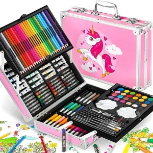 Unicorn Color Box for Kids (145 pcs Creative art set)
