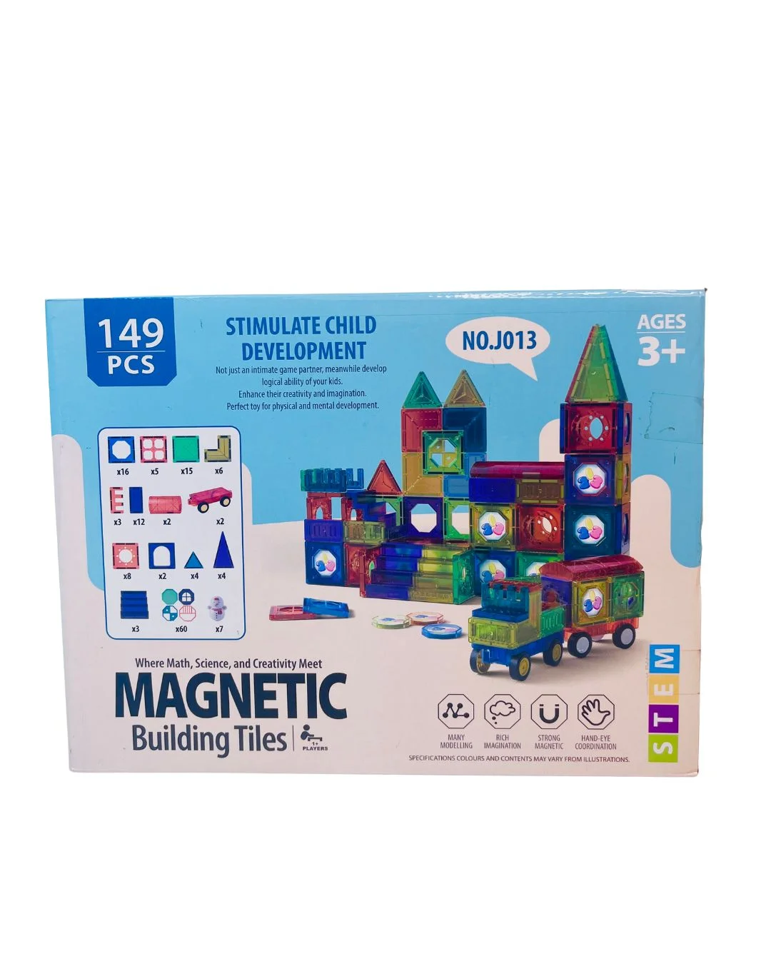 Magnetic Building Tiles – 149 PCS