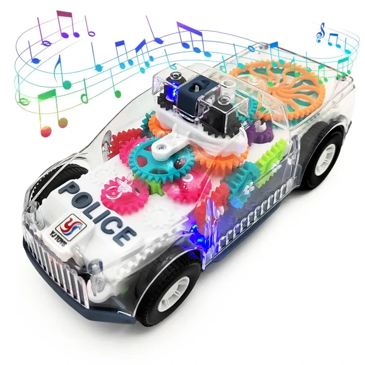 3D Lighting Gear Police Car for Kids